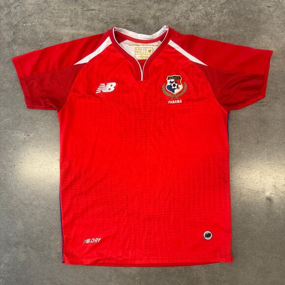 Vintage Y2K Panama 2018-19 Home Soccer Jersey Red Shirt New Balance Men's XL - Picture 1 of 5